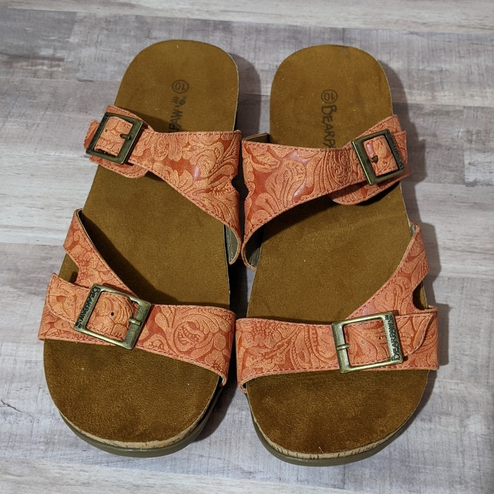 Women's orange Bear paw sandals orange